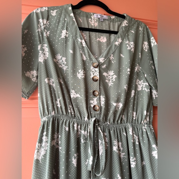 Polagram Green Floral Maxi Dress - Picture 7 of 7